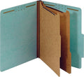 Pendaflex Recycled Classification File Folders, 2 Dividers, 2" Embedded Fasteners, 2/5 Tab Cut, Letter Size, Light Blue, Box of 10 (24030R)