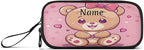 BOENLE Custom Cute Bear Pencil Case Box Boys Girls Personalized Name Large Pencil Pouch Stationery Pen Bag Organizer for Kids Adults School Office