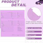 120 Pcs 9 x 12 In Vehicle Dealer Jackets for Car Sales 32lb Colored Printed Deal Envelopes Dealership Supplies File Jackets Automotive Folders for Car Dealerships(Purple)