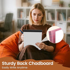 2 Pack Legal Pads 8.5 X11, College Ruled Notebook, 100 Sheets Pink Note Pad, Writing Pads 8.5x11, Tear Off Notepad, Lined Paper, Notebook Paper for Office Home School, 50 Sheet/Pad