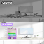 Cawukege 9 Tier Paper Organizer with Handle, Large Capacity Desk Organizer Mesh File Folder Letter Paper Tray Desktop Document Sorter for Classroom, School, and Office Accessories Organization- Purple