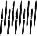 DISCOUNT PROMOS Langham Ballpoint Pens Set of 10, Bulk Pack - Black Ink, Great for Office, School, Business, Tradeshows - Black