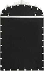 Kate and Laurel Arendahl Decorative Vintage Arch Chalkboard; 19 x 31; White; Framed Arched Ornate Magnetic Chalkboard for Bedroom Organization or Entryway Decor