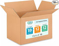 Medium Shipping & Moving Boxes 18x12x12 inches (10-Pack) - Extra Strength 200 lb vs Regular - Corrugated Moving Box, Made in USA - Strong Cardboard Packing Box - Heavy Duty Box by IDL Packaging