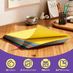 INFOOD 240 Sheets 8.5" X 11" Colored Cardstock Bulk, 30 Assorted Colors Construction Paper Card Stock Paper for Printing, Card Making, DIY Crafts, School & Office Supplies, Party Decorations, 180 GSM