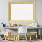 Amanti Art White Cork Board for Wall, 25x33 Vision Board with Gold Frame, Medium Corkboard Office Decor for Home Organization, Traditional Corkboard Pinboard to Display Items for Home Organization