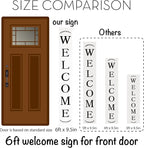 Tall Outdoor Welcome Sign for Front Door, 6ft White Welcome Sign,Rustic Tall Welcome Sign for Front Porch Decor, Modern Farmhouse Welcome Porch Sign Wood Vertical Decor, Fall Porch Decor for The Home