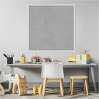 Amanti Art Silver Framed Magnetic Board 25x25 Medium Vision Board for use with Magnets, 100% Metal Sheet to Display Items as Office Decor or for Home Organization in mudroom, Kitchen or Kids Room