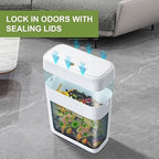 funest Trash Can with Lid, 3 Gallons/10.3 Qt Garbage Can with Press Top, Small Trash Can Dog Proof, Plastic Trash Bin, Waste Basket for Rv Bathroom Kitchen Bedroom Office White