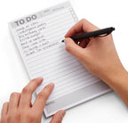 Paper Junkie To Do List Notepad - 8.5 x 5.5 in, White, 6-Pack - Office Desk Pad for Daily Reminder Checklist - Easy-Tear Sheets for Daily Task Planning