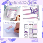 Lovarywow Domestic Violence Awareness Sticky Notes Gifts, 9 Pack Domestic Violence Prevention Month Notepads 3x3 Inch, Purple Ribbon Post Memo Pads Office School Supplies for Men Women (450 Sheets)