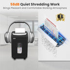 VidaTeco Paper Shredder for Home Office Heavy Duty with 60 Mins Running with US Patented Cutter,Shred CD/Card with Extra Large Bin,AUTO Jam Proof(ETL) (25-Sheet Cross Cut)