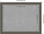 Amanti Art Silver Framed Magnetic Board 21x27 Medium Vision Board for use with Magnets, 100% Metal Sheet to Display Items as Office Decor or for Home Organization in mudroom, Kitchen or Kids Room