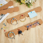 SOFPLATE 4Pcs Bulletin Bar Strip Cork Board Strips 14.6 x 2 Inch Self Adhesive Scalloped Frameless Cork Pin Notice Board for Classroom Office Home Cubicle Wall Decoration Hanging Photos Note Schedules