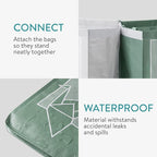 Navaris Recycle Bag Set (4 Pieces) - Reusable Recycling Bags to Separate Paper, Plastic, Glass, Metal - Recycling Bins Sorter Bin Kitchen Organizer