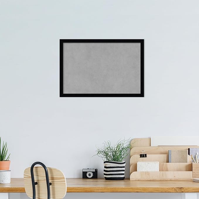 Amanti Art Black Framed Magnetic Board 13x19 Small Vision Board for use with Magnets, 100% Metal Sheet to Display Items as Office Decor or for Home Organization in mudroom, Kitchen or Kids Room