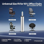 11 Inches-17 Inches Office Chair Gas Lift Cylinder Replacement, Tall Chair Cylinder 5.5" Stroke, Hydraulic Pneumatic Shock Piston, Heavy Duty, Fit for Most Office Chairs, Class 4 (Polished Steel)