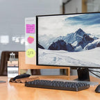 Office Desk Accessories 4pcs Multifunction Computer Monitor Memo Board - Transparent Computer Side Panel Memo Creative Monitor Side Panel Suitable for Office Home Desktop