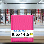 iMBAPrice 9.5x14.5" Hot Pink Poly Bubble Mailers, 100-Pack – #4 Self-Seal Padded Shipping Envelopes, Waterproof Bubble Bags for Crafts, Jewelry, Cosmetics & Beauty Products