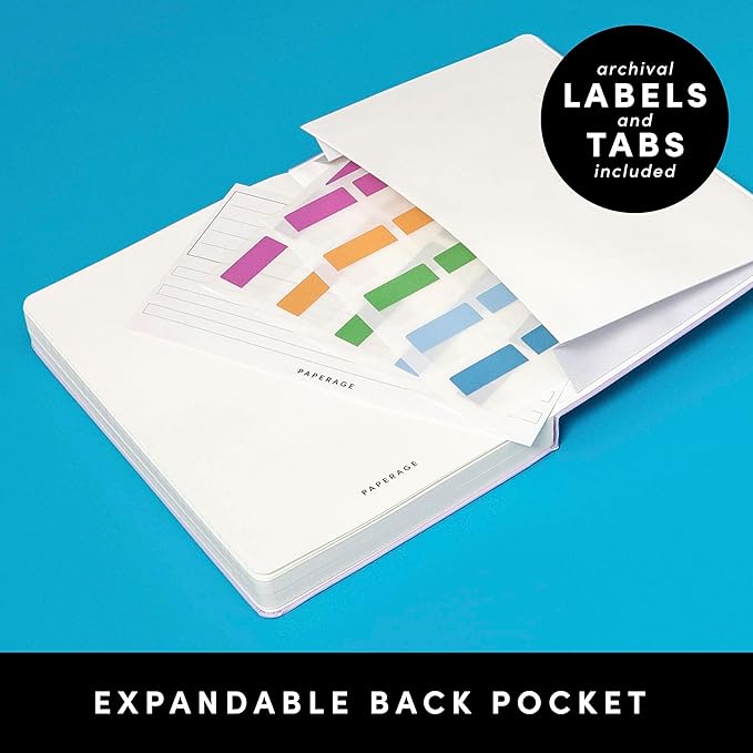 PAPERAGE Lined Journal Notebook, (Yellow), 252 Pages, Medium 5.6 in x 8 in - 100 GSM Thick Paper – Hardcover Journaling Notebook for Work, School & Note Taking