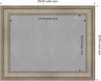 Amanti Art Silver Framed Magnetic Board 23x29 Medium Vision Board for use with Magnets, 100% Metal Sheet to Display Items as Office Decor or for Home Organization in mudroom, Kitchen or Kids Room