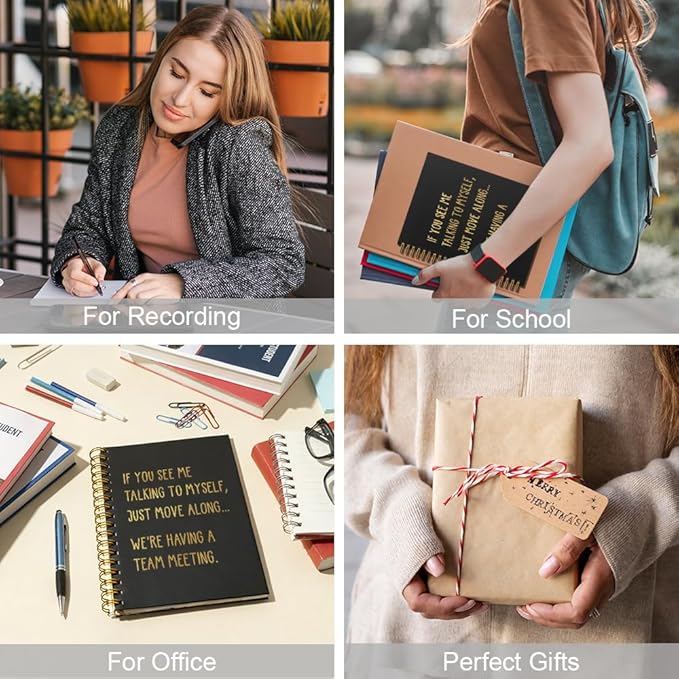 Vgrti If You See Me Talking to Myself Team Meeting Spiral Notebook, Funny Office Notebook for Coworker, Sarcastic Work Gag Gifts Promotion Appreciation Gifts for Women Men Colleague Boss Employee HR