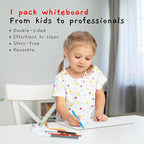 Board Geeks 1 Small Dry Erase Board for Kids - Mini White Board for Students and Teachers - Durable and Portable Individual Whiteboard with Rounded Corners - Double Sided (9x12 Inches)