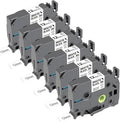 RASSURT Brother Label Maker Tape, 12mm 0.47 Laminated Tape for Home & Office, Print Clearly & Easy Peel, TZe-231 Compatible for P-Touch PT-D210, PT-H110, PT-D400, D220 & More, 6-Pack (Black on White)