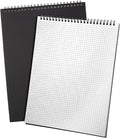 Engrowtic 2 Pack Top Spiral Graph Paper Notebooks 8.7 X11.4 Inch A4 Grid Paper Notepad 70 Sheet Memo Steno Pad for Engineering Writing Sketching Drawing School Office Supplies (Black)