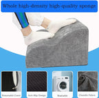 OpyTikar Foot Rest for Under Desk at Work.Multifunctional 3-Tier Foot Stool,with Washable Footrest.for Under Desk,Office Chair Gaming Chair & Sofa,Leg Elevation Pillow,Supports Posture -Dark Grey