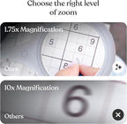 Brightech LightView Pro Flex 2 in 1 Magnifying Desk Lamp, 1.75x Light Magnifier, Adjustable Gooseneck Magnifying Glass with Light for Crafts, Reading, Close Work