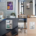 SWANCROWN Outdoor Bulletin Board Weatherproof 36x24in, Enclosed Bulletin Board with Locking Door Wall Display Case for Office School Commerce Show, Black Felt, Sliver Aluminum Frame