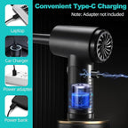 Compressed Air Duster, Keyboard Cleaner - Replace Compressed Canned Air - Portable Electric Air Duster Reusable Rechargeable Air Blower for Computer Keyboard Electronics Pet House, (91000RPM/7500mAh)