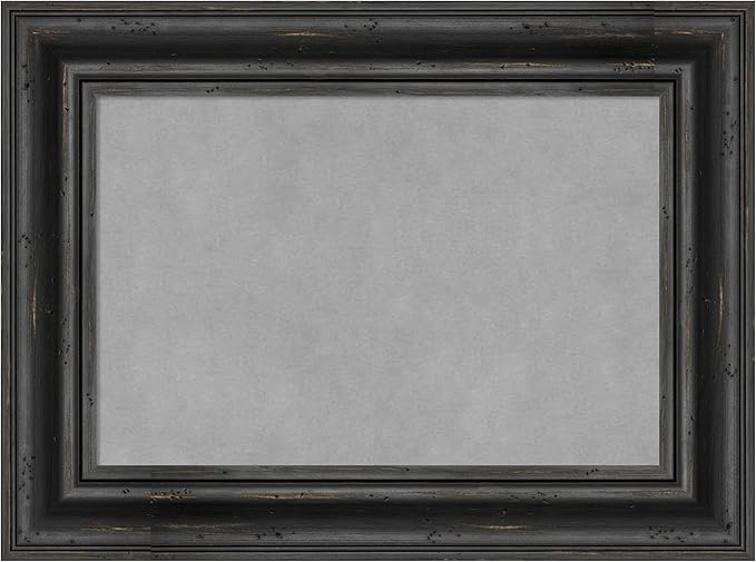 Amanti Art Black Framed Magnetic Board 17x23 Small Vision Board for use with Magnets, 100% Metal Sheet to Display Items as Office Decor or for Home Organization in mudroom, Kitchen or Kids Room