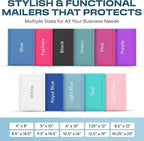 Light Blue 12.5x19.5 Inch Large Poly Bubble Mailers #6 | Padded Envelopes with Self Seal | Air Lined Cushioned Bubble Mailer | Usable Size 12.5x15 | 100 Pack Bulk | Lightweight shipping Bags