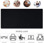 KINGFOM Desk Pad Office Desktop Protecter, PU Leather Desk Mat Blotters Organizer with Comfortable Writing Surface (47.2" x 23.6", Black+Red)