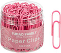 Jumbo Paper Clips, 2 Inch Large Paper Clip, 100 pcs Paperclips (Jumbo, Pink)