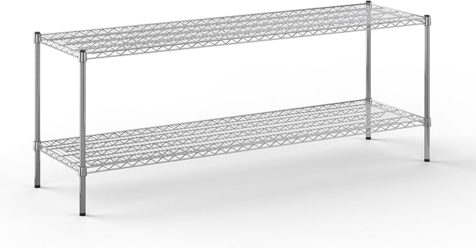 Regal Altair 21" Deep x 72" Wide x 27" Height Wire Shelving Kit | 2-Tier | NSF Commercial Storage Rack Unit