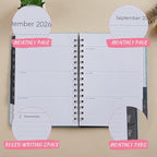 2026 Planner - Weekly and Monthly Planner 2026, Jan 2026 - Dec 2026, 6.4" x 8.5", Daily Planner Calendar Planner with Monthly Tabs, Elastic Closure, Pocket, Notes, Faux Leather Cover Yearly Agenda(Gray)