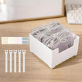 SENHORAS 3 Boxs Cable Organizer Storage Box with 5 Wire Ties,Desktop Cable Management Box with lables, Power Cord Organizer for Office,Home,Drawer Storage