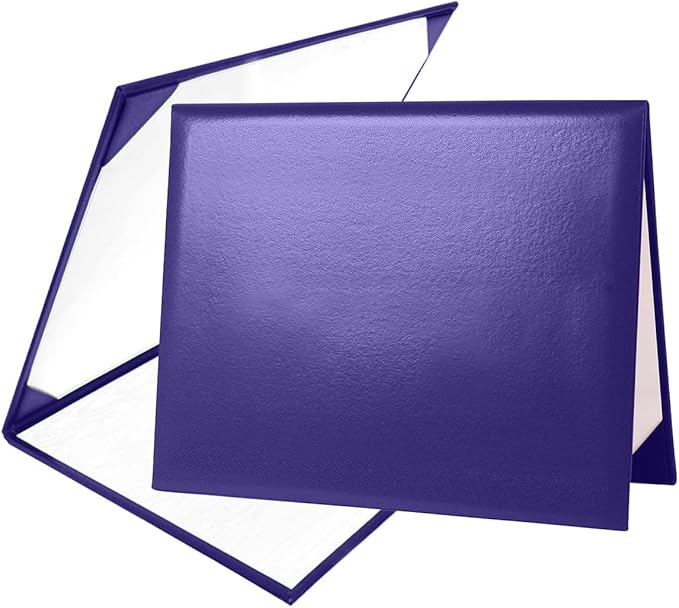 Diploma Cover 8.5” x11” Diploma Holder of Graduation Leatherette Padded Certificate（Tent Style),40-Pack
