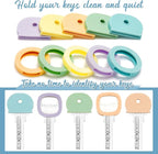 Blulu 80 Pieces 1Inch Colored Key Covers Caps Tags Covers Set Plastic Key Color Identifier Rings Toppers(Pastel Color)