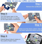6pack 12mm 0.47'' TZe TZ Tape Laminated White Label Maker Tape Replacement for Brother P Touch Label Tape TZe-231 TZe231 Compatible with Brother PT-D210 PT-D220 PT-H110 PT-D410 PT-P710BT