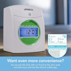 uPunch Time Clock Cards Hn3000, Two Sides, 7.37 X 3.37, 50/Pack
