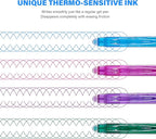 ParKoo Retractable Erasable Gel Pens Clicker, Fine Point, No Need for White Out, Assorted Color Inks for Planners and Crossword Puzzles, 7-Pack