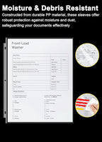Sheet Protectors 8.5 x 11, 200 Pack Clear Plastic Page Protectors for 3 Ring Binder, Top Loading Letter Size Document Sleeves, Acid-Free Non-Glare Paper Protector Sheets for School, Office and Home.