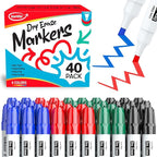 ANYUKE Low Odor Dry Erase Markers, Chisel Tip Whiteboard Markers Non-Toxic, 40 Count 4 Colors Dry Erase Pens, White Board Markers Dry Erase for Classroom Must Haves, Teacher & Office Supplies