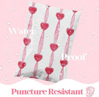 Pretty Package Store 6x9 Designer Poly Mailer 100 Pack Heavy Duty Waterproof Self Seal Shipping Bags for Small Business Large Mailing Envelopes Bulk Tear Resistant Packaging Red Valentine Heart