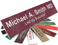 Engraved Custom Door Plate Burgundy Plastic Office Door Sign with White Letters - Made in USA 2x10 B26
