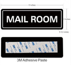 Mail Room Sign – Premium Frosted Acrylic Material, Strong Self-Adhesive, Quick Installation, Suitable For Your Office, Hotel, Bar, Restaurant And Home(9 × 3 Inches, Black)